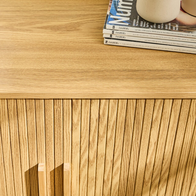 CaliCosy Buffet houtdecor 2 schuifdeuren vintage l110cm 2930320 large