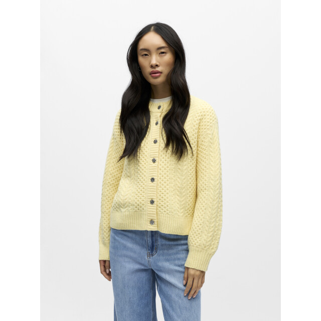 Object objdebbie l/s lo knit cardigan 143 23048324 sunlight 06741.440.0002 large