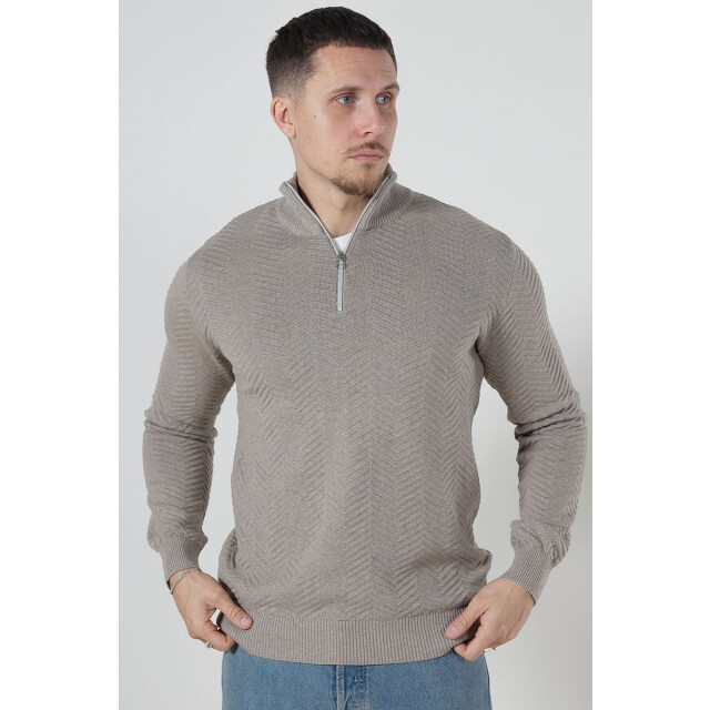 Kronstadt Ks2790 kscarlo half zip knit sand mix KS2790 large