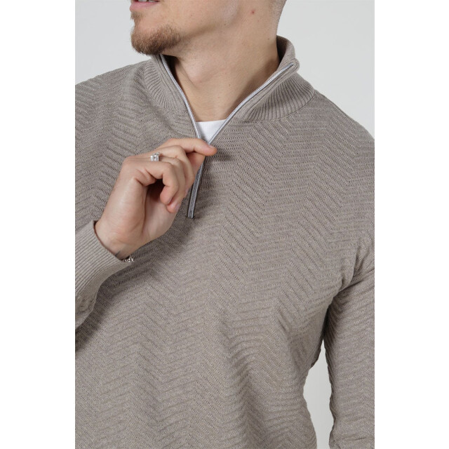 Kronstadt Ks2790 kscarlo half zip knit sand mix KS2790 large