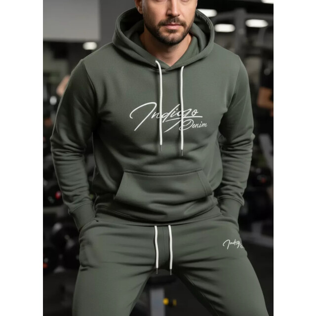 Indigo Denim Denim joggingpak heren donker ID054 large