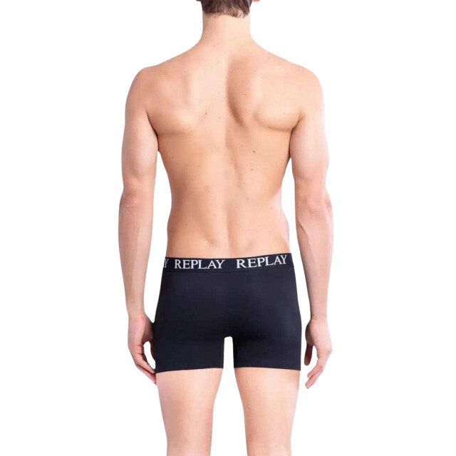 Replay Heren boxershort met gestikt gulpdetail logo (set van 3) UTNA499_black large