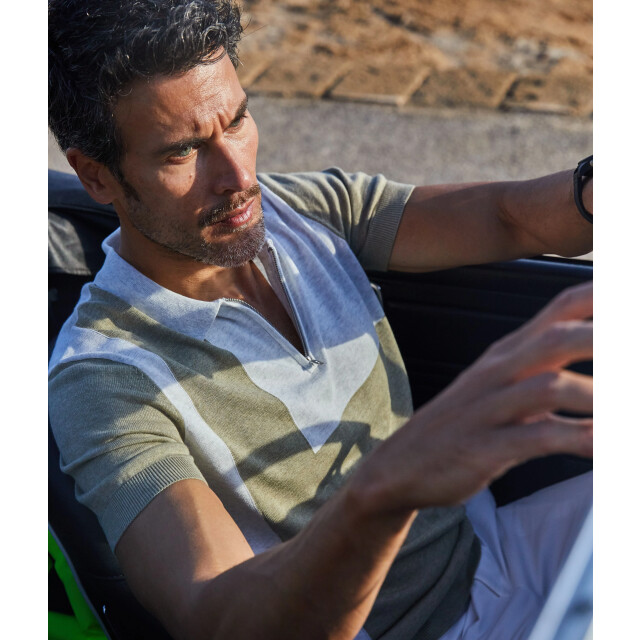 Blue Industry De grafische polo met ritssluiting | KBIS25-M19 large