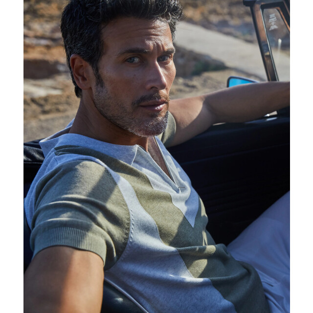 Blue Industry De grafische polo met ritssluiting | KBIS25-M19 large