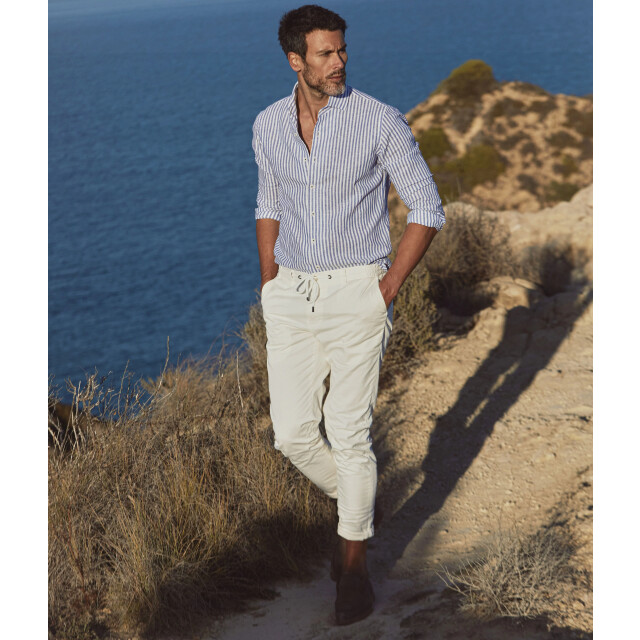 Blue Industry Het gestreepte katoenen overhemd | 5114.51-NAVY large