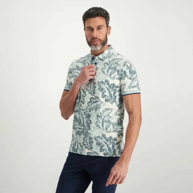 Blue Industry All-over print polo | KBIS24-M31 large