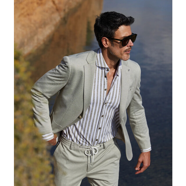 Blue Industry Het gestreepte overhemd | 5100.22-AVOCADO large