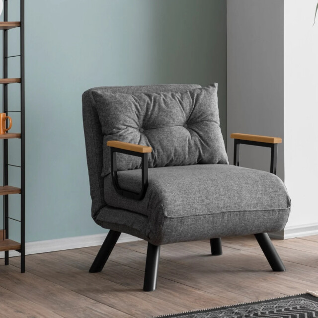 CaliCosy Slaapfauteuil in stof met metalen poten l67 cm sando 3178549 large