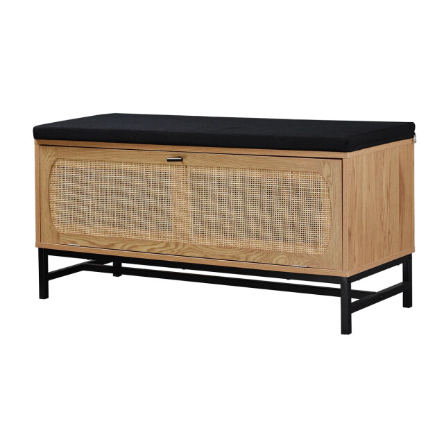 CaliCosy Schoenenbank en rotan voorkant l100 cm 2929991 large