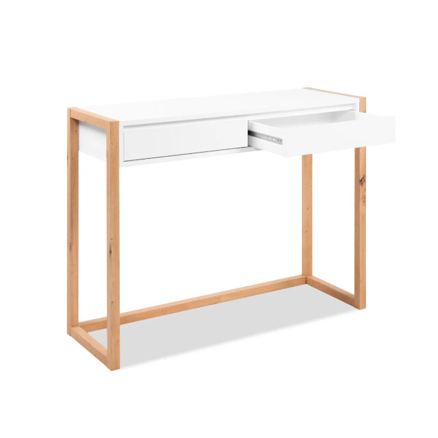 CaliCosy Console met 2 lades, decor wit en eiken, artisan l100 cm nova 3414980 large