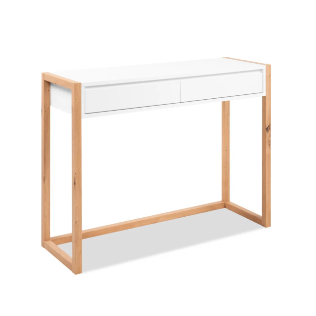 CaliCosy Console met 2 lades, decor wit en eiken, artisan l100 cm nova 3414980 large
