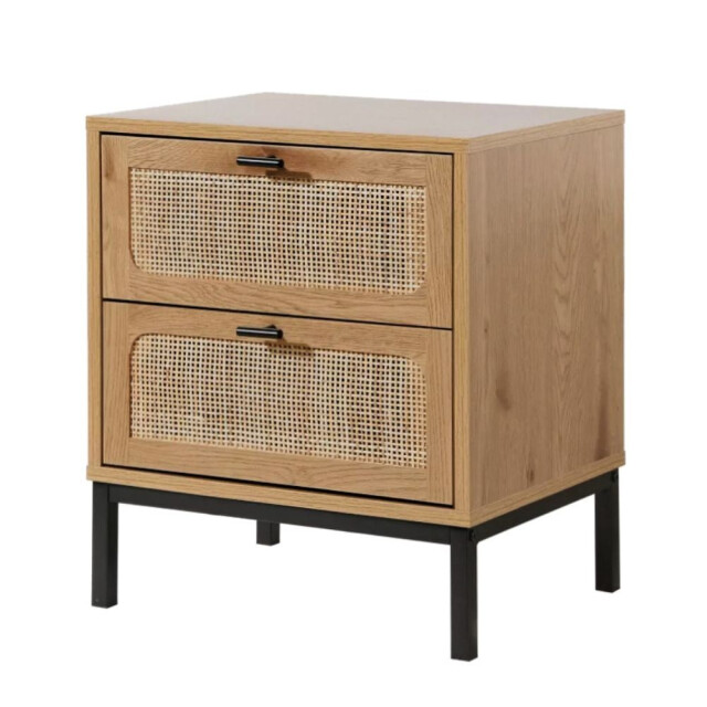 CaliCosy Nachtkastje met 2 laden en rieten kap l45 x p35 x h51cmh51cm jaya 2929852 large