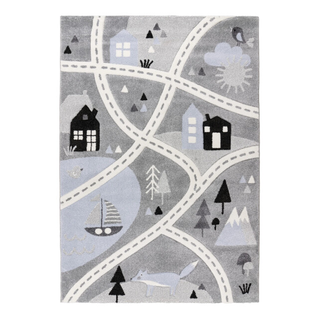 Muratap Kindervloerkleed happy verkeer – zacht vloerkleed – speelkleed voor kinderkamer 3413736 large