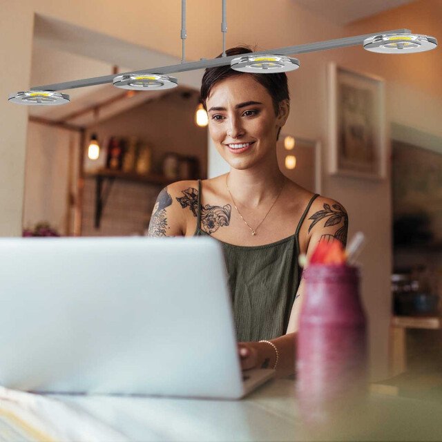 Bright Home Moderne hanglamp orion staal 4-lichts 2990123 large