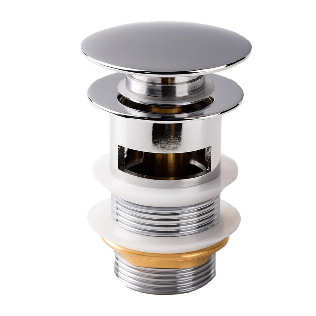 Badplaats Afvoerplug chroom pop up plug voor wastafel met overloop 3181225 large