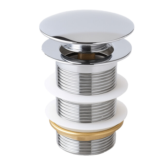 Badplaats Afvoerplug chroom pop up plug voor wastafel zonder overloop 3181223 large
