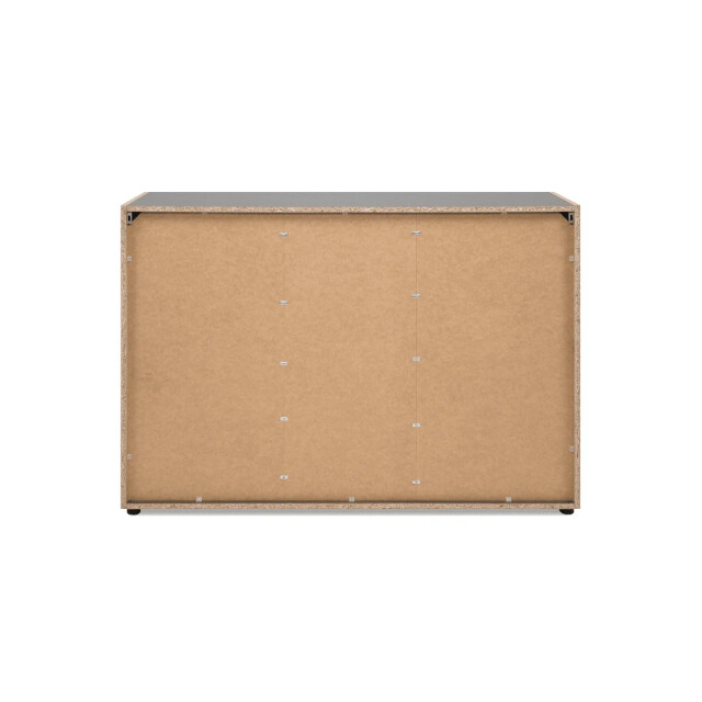 CaliCosy Commode met 3 deuren, 1 lade in antracietgrijs decor en ambachtelijk eiken 3414977 large