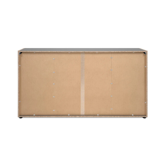 CaliCosy Dressoir met 4 deuren, 1 lade in antracietgrijs en ambachtelijk eiken l162 cm - 3414978 large