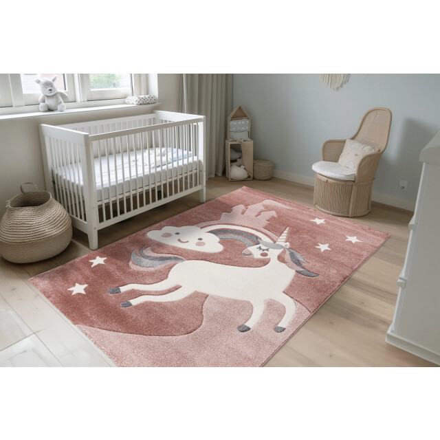 Muratap Kindervloerkleed happy unicorn – zacht vloerkleed – speelkleed voor kinderkamer 3413759 large
