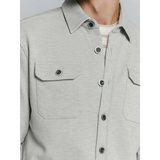 No Excess Overshirt button closure sweat grey melange 27580103-102 large