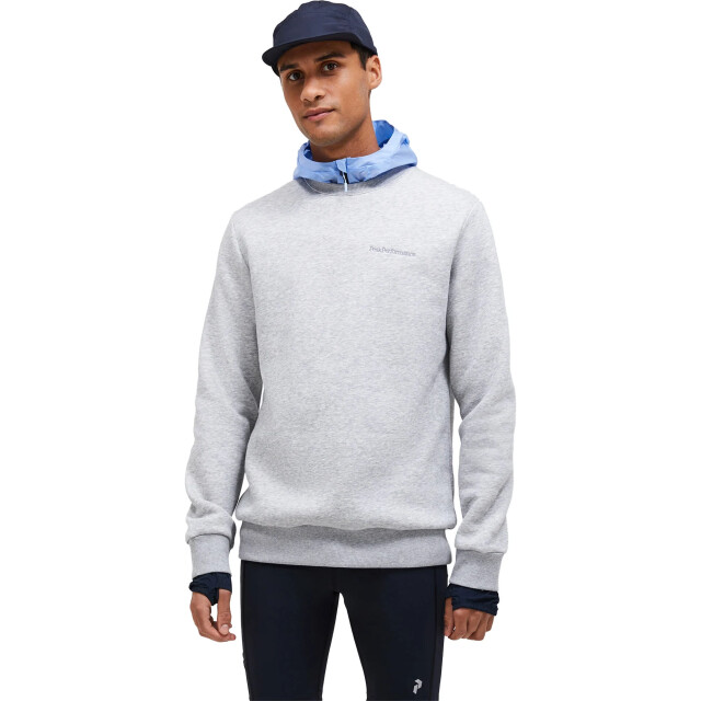 Peak Performance M original small logo crew med grey melan G79590060 large
