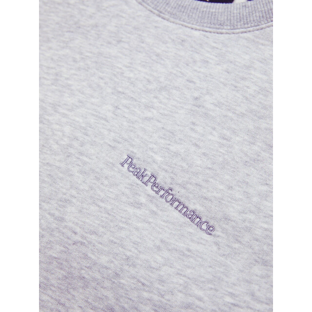 Peak Performance M original small logo crew med grey melan G79590060 large