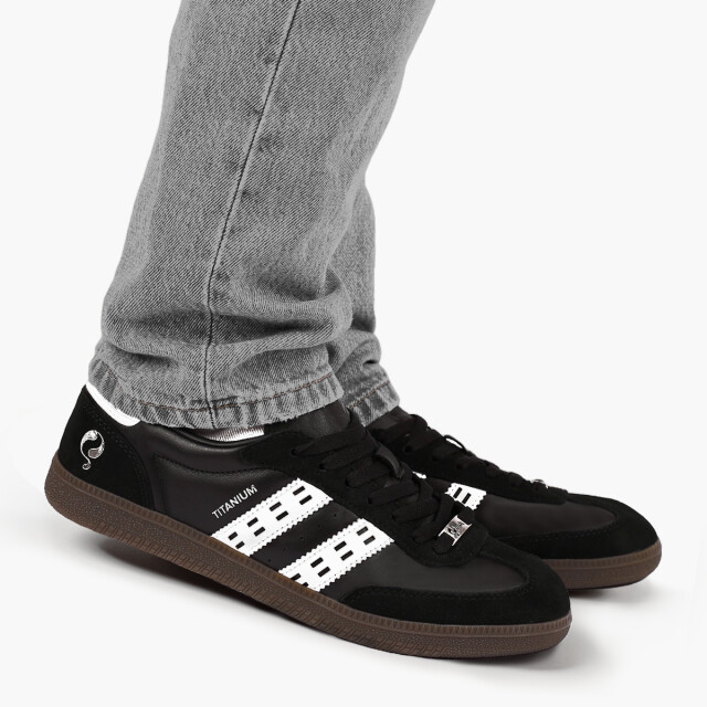 Q1905 Sneaker titanium zwart/wit QM1243549-199-1 large