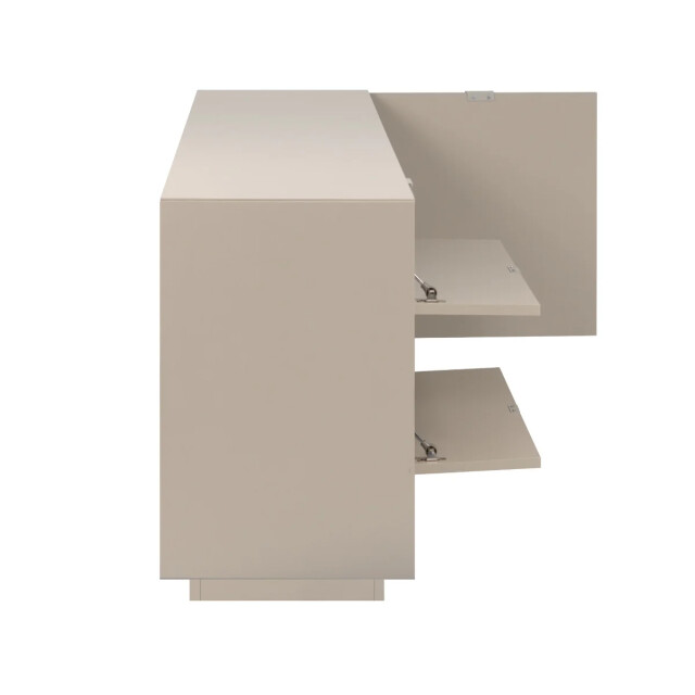 CaliCosy Tv-meubel met 2 deuren, 2 opklapbare kleppen, decor zand l185 cm vika 3416556 large