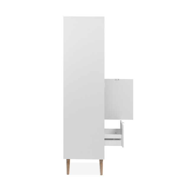 CaliCosy Dressoir met 2 deuren, 2 niches, 1 lade in wit en eiken decor h155 cm klint 3416577 large