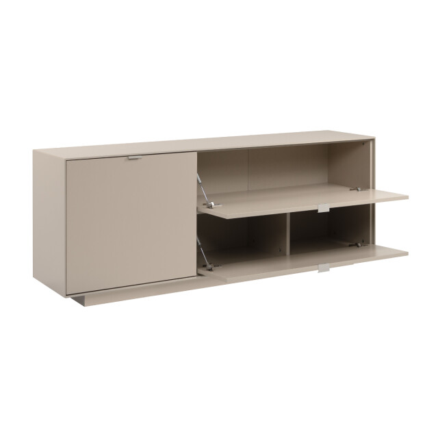 CaliCosy Tv-meubel met 1 deur, 2 opklapbare kleppen in zanddecor l160 cm vika 3416555 large