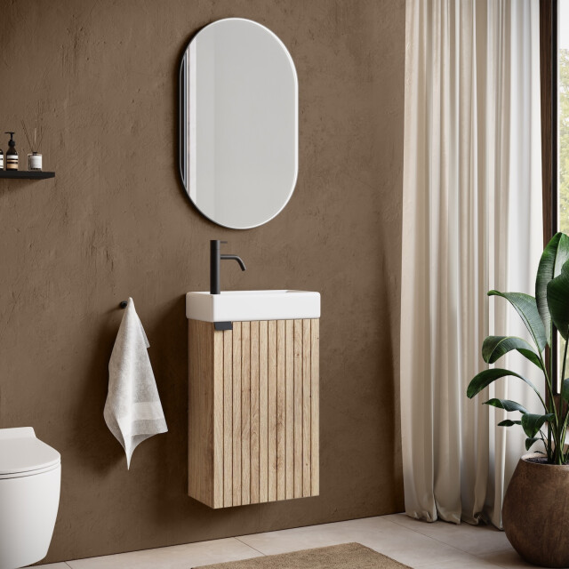 Badplaats Toiletmeubel bosco 40 x 22 cm - fonteinmeubel met wastafel 3180975 large