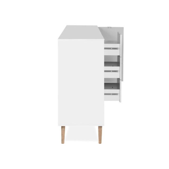 CaliCosy Dressoir met 4 deuren, 3 lades, decor in wit en eiken, l190 cm klint 3416568 large