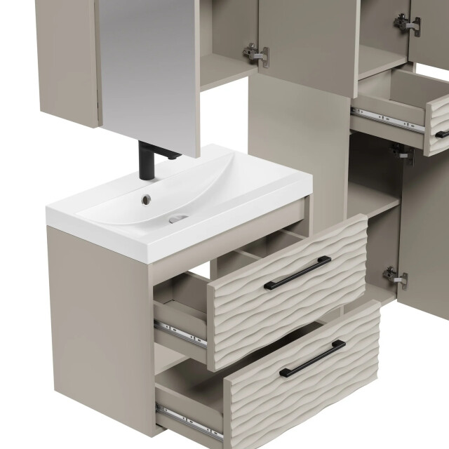 Badplaats Badkamermeubel set etna 60 cm - badmeubel met spiegel en 3416732 large