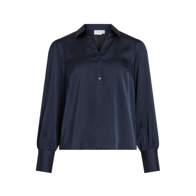Vila Vienna ravenna ls v-neck top navy 4389.37.0003 large