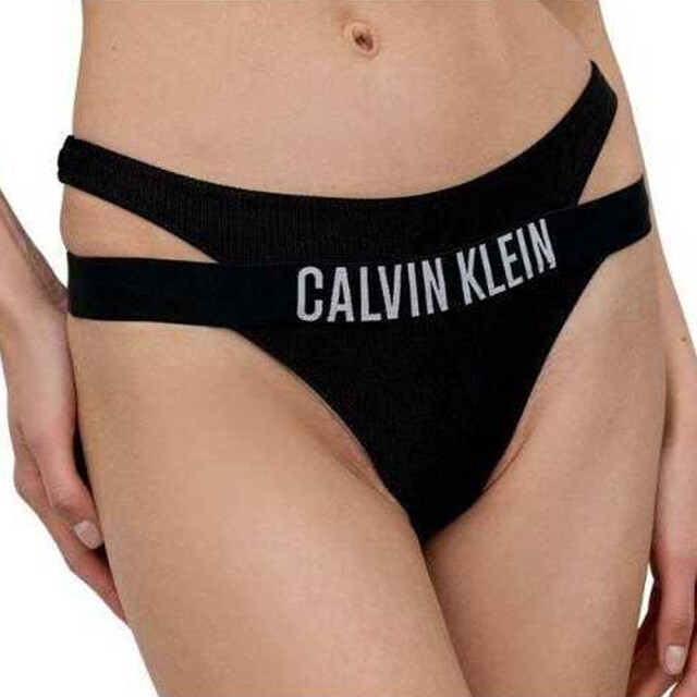 Calvin Klein Bikinibroekje met geribd detail voor dames UTNA488_black large