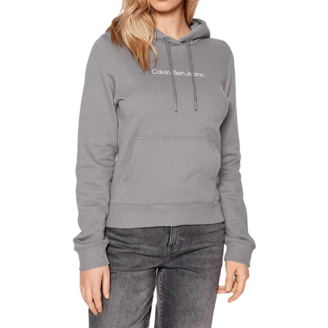 Calvin Klein Dames logo slim hoodie UTNA891_grey large