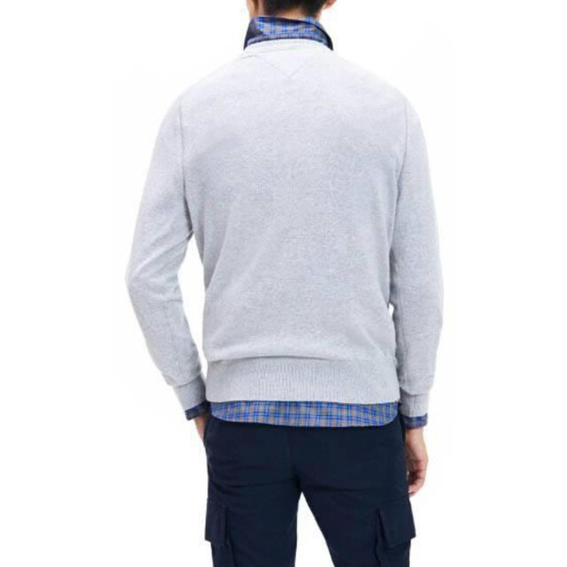 Tommy Hilfiger Heren sweater top katoenmix v hals UTNA544_grey large