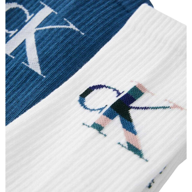 Calvin Klein Sokken met geribd herenlogo (set van 4) UTNA720_greenwhite large