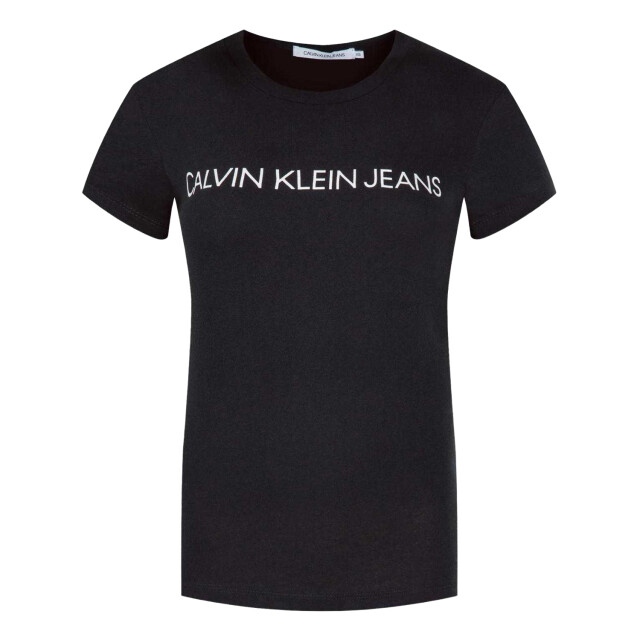 Calvin Klein Dames jeans logo regular t-shirt UTNA757_black large