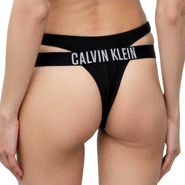 Calvin Klein Bikinibroekje met geribd detail voor dames UTNA488_black large