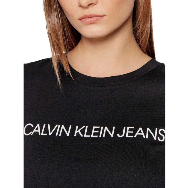 Calvin Klein Dames jeans logo regular t-shirt UTNA757_black large