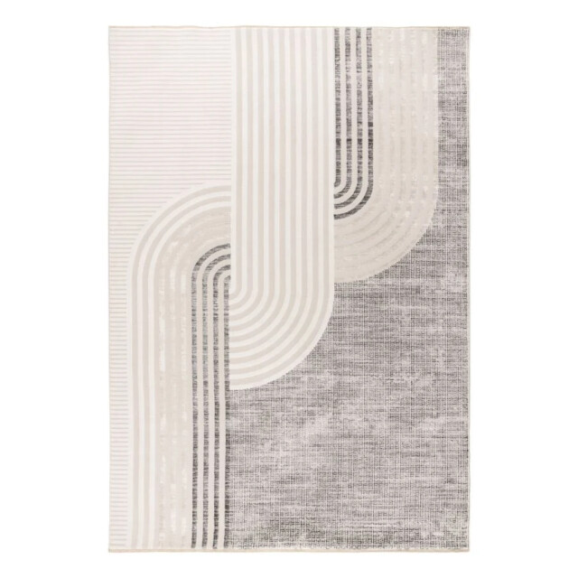 Muratap Vintage japandi vista – luxe vloerkleed creme zilver laagpolig- 160x230 cm 3417108 large