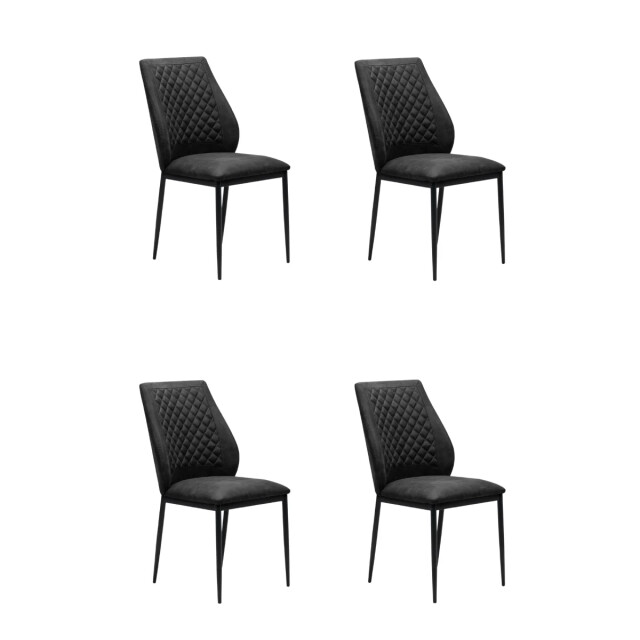 CaliCosy Set van 4 stoffen stoelen met metalen frame h90 cm saela 3418180 large