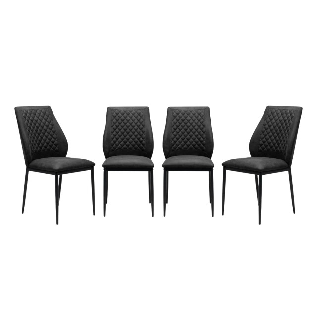 CaliCosy Set van 4 stoffen stoelen met metalen frame h90 cm saela 3418180 large