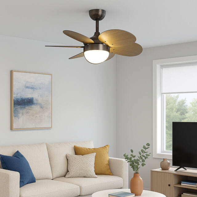 Cool Breeze Stijlvolle plafondventilator halmvik Ø100cm ultra stil & afstandsbediening 3068701 large