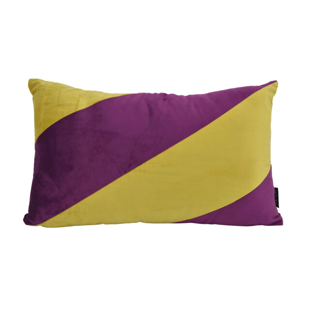 NOVÉE Sierkussen velvet swirl pistache / aubergine | 30 x 50 cm | polyester 3417166 large