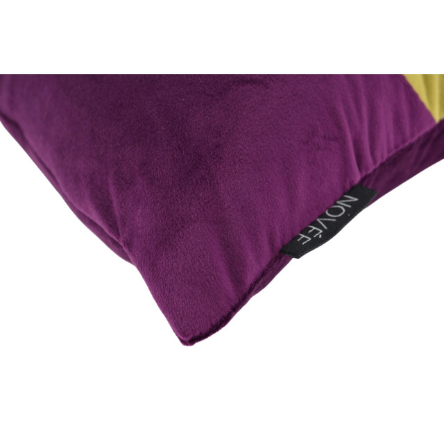 NOVÉE Sierkussen velvet swirl pistache / aubergine | 30 x 50 cm | polyester 3417166 large