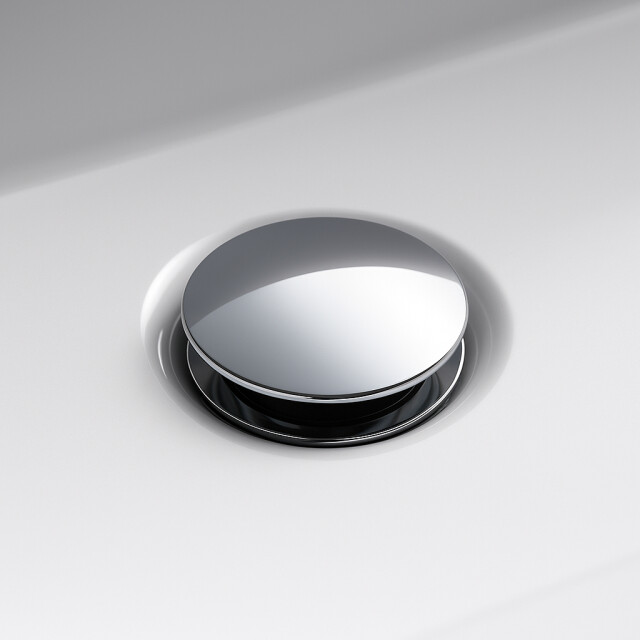 Badplaats Afvoerplug chroom pop up plug voor wastafel zonder overloop 3181223 large