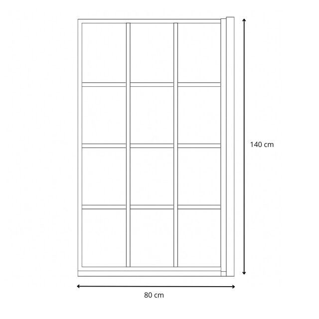 Badplaats Badwand riad 80 x 140 cm zwart badscherm draaibaar 5 mm dik - 3181425 large
