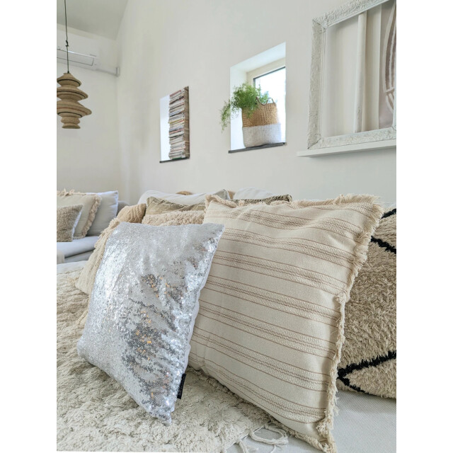 NOVÉE Yuna stripe beige | 45 x 45 cm | kussenhoes | katoen/linnen 3417168 large